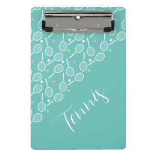 Mini Prancheta Tênis Rackets e Bolas Menores Verde