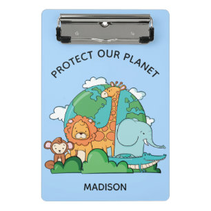 Mini Prancheta Terra de Texto Personalizado com Animais