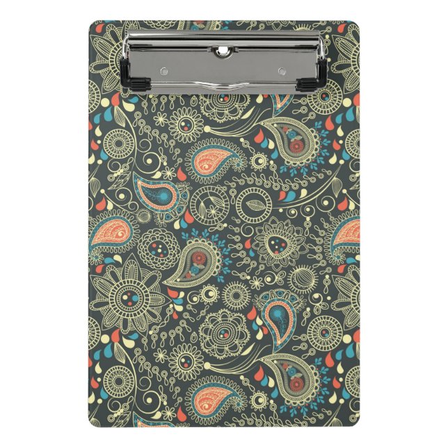 Mini Prancheta Teste padrão 3 de Paisley (Frente)