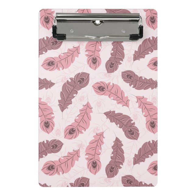 Mini Prancheta teste padrão com penas do pavão (Frente)