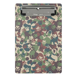 Mini Prancheta Teste padrão da camuflagem do cão