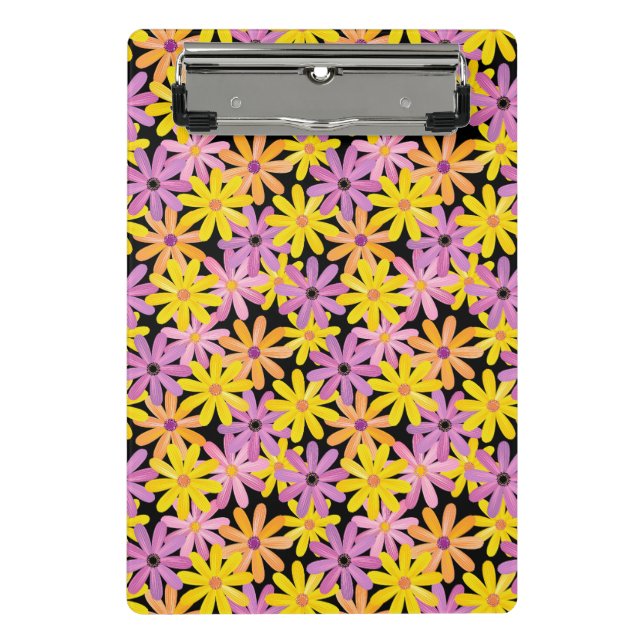 Mini Prancheta Teste padrão de flores do Gerbera, fundo (Frente)