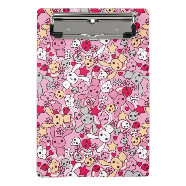 Mini Prancheta Teste padrão de Kawaii (Frente)