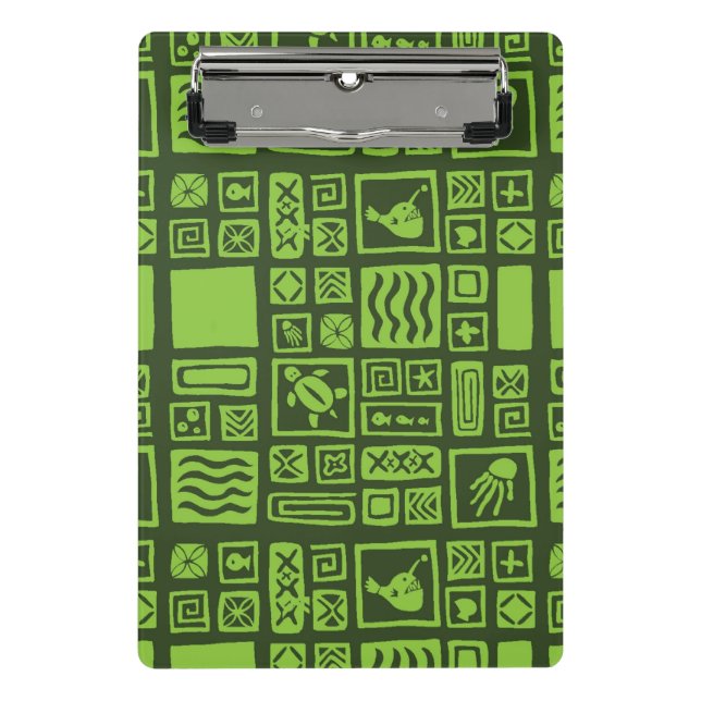 Mini Prancheta Teste padrão de Tiki (Frente)