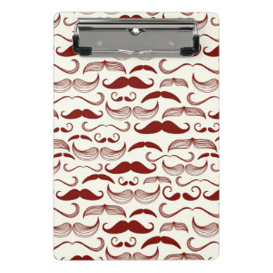 Mini Prancheta Teste padrão do bigode, estilo retro 3