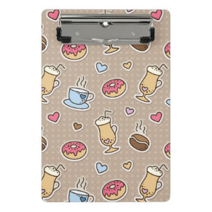 Mini Prancheta Teste padrão do café