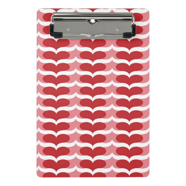 Mini Prancheta Teste padrão do coração (Frente)