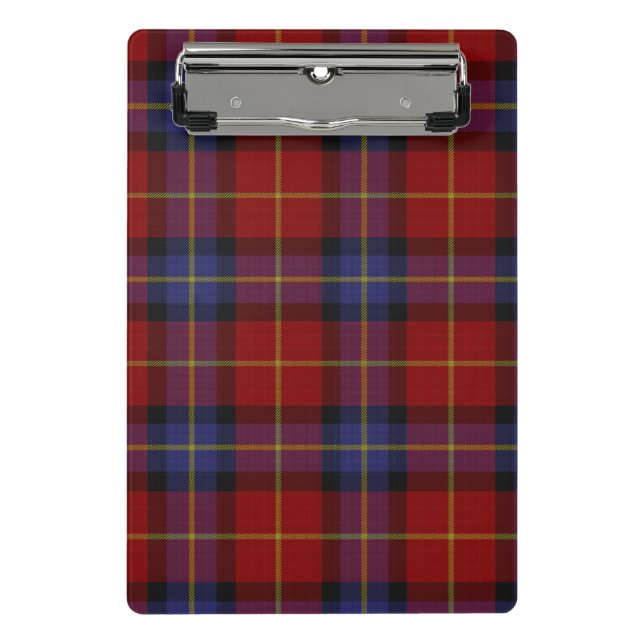 Mini Prancheta Teste padrão do Tartan (Frente)