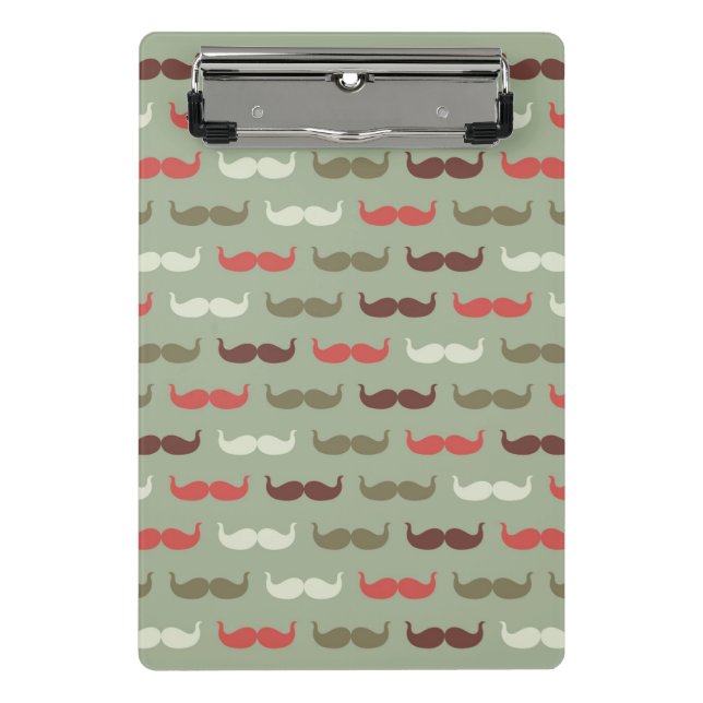 Mini Prancheta Teste padrão do vintage com bigode (Frente)