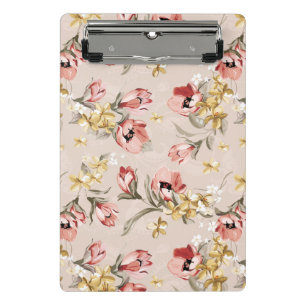 Mini Prancheta Teste padrão floral 3 da elegância abstrata