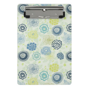 Mini Prancheta Teste padrão floral à moda com flores bonitos