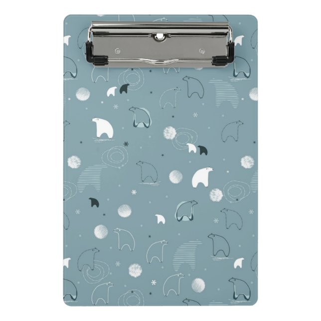 Mini Prancheta teste padrão que indica um polar bonito (Frente)