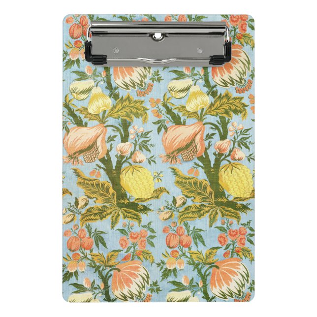 Mini Prancheta Têxtil Clássico Barroco de Damasco Floral Frutado (Frente)