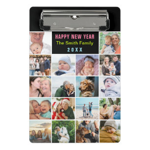 Mini Prancheta Texto Personalizado de Colagem de Fotos da Família