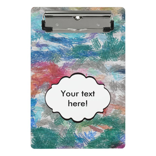 Mini Prancheta Textura de Crayons (Frente)