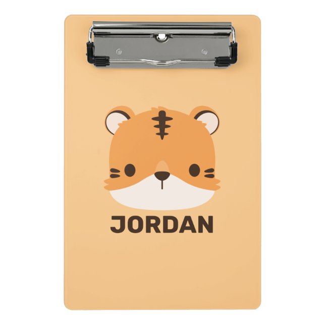 Mini Prancheta Tigre de Cuta com Nome Personalizado (Frente)