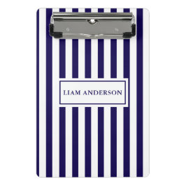 Mini Prancheta Tiras Verticais Azuis e Brancas do Marinho Quic Mo