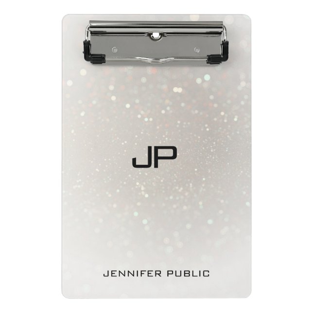 Mini Prancheta Trendy Glamor Monograma Elegante Modelo moderno (Frente)