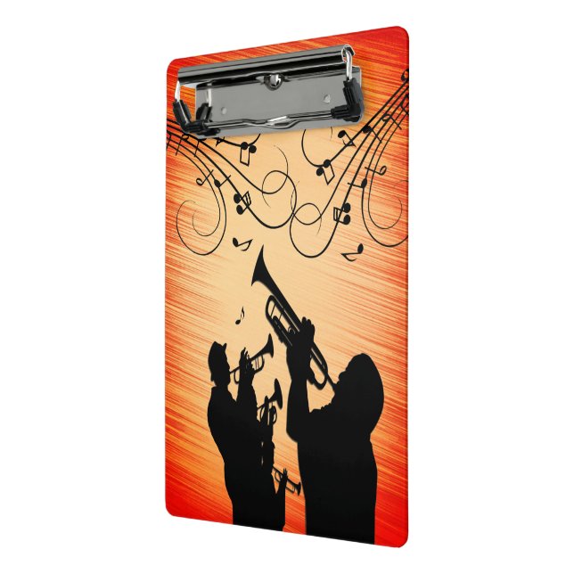 Mini Prancheta Trompet Section Jazz Music Orange Rust (Angulado2)
