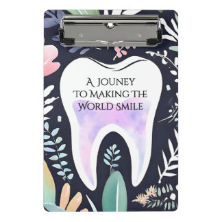 Mini Prancheta Uma jornada para sorrir: Boho Floral Dental Sudent