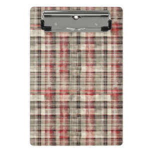 Mini Prancheta Uma Série de Design Floral de Tartan de Natal #2