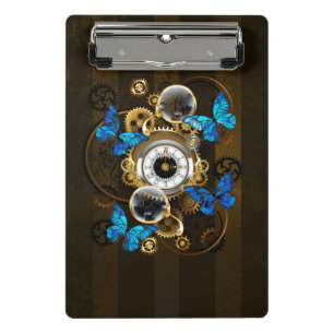 Mini Prancheta Ursinhas Steampunk e Borboletas Azuis