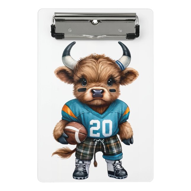 Mini Prancheta Vacas e Futebol das Highland (Frente)