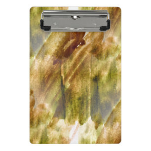 Mini Prancheta verde da arte, fundo marrom da pintura da mão sem