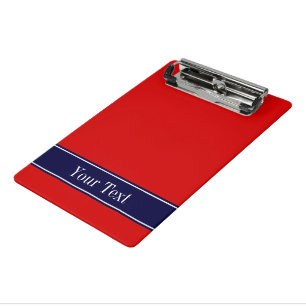 Mini Prancheta Vermelho contínuo, monograma do nome da fita de