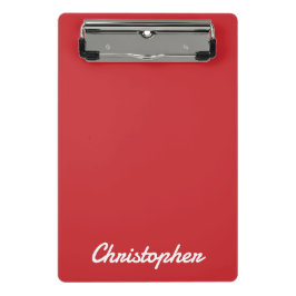 Mini Prancheta Vermelho Leve Elegante Minimalista Cor Única