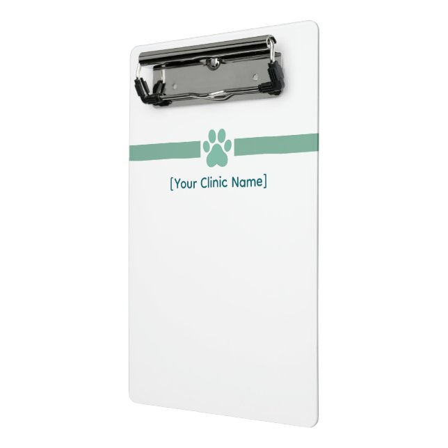 Mini Prancheta Veterinarian Mini Clipboard | Custom Staff Logo (Angulado2)