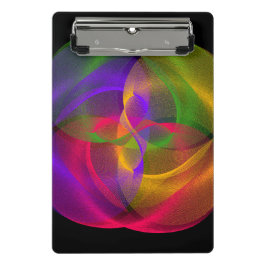 Mini Prancheta Vibrant Glossy Finish Geometric Mini Clipboard