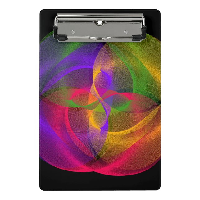 Mini Prancheta Vibrant Glossy Finish Geometric Mini Clipboard (Frente)