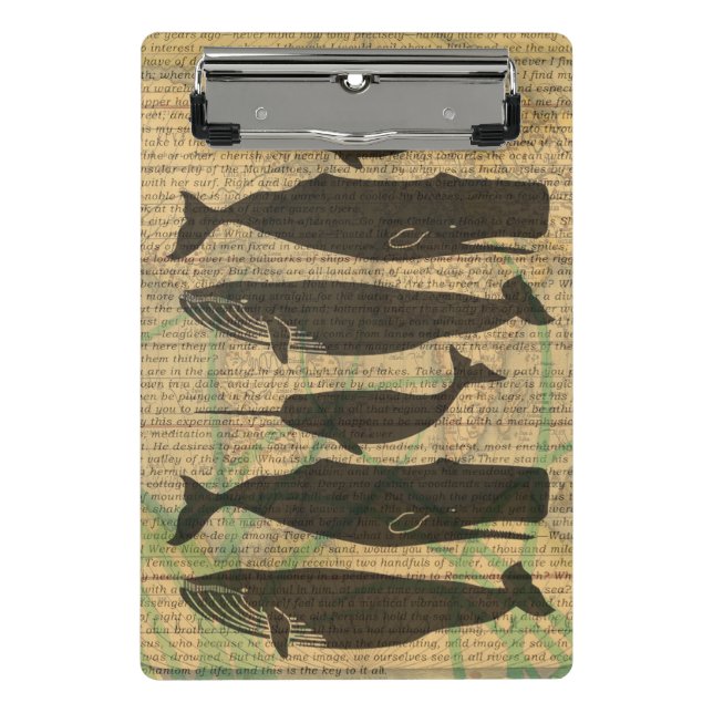 Mini Prancheta Vida marítima náutica antiaérea de baleia (Frente)