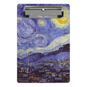 Mini Prancheta Vincent Van Gogh Starry Night Vintage Fine Art