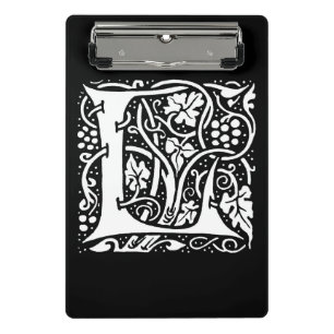 Mini Prancheta Vintage Monograma L Art Nouveau