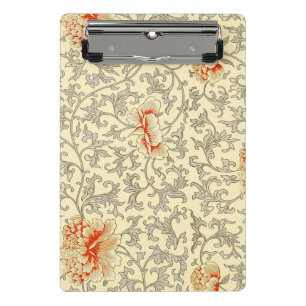 Mini Prancheta Vintage Pink Cinza Botânica Floral