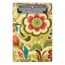 Vintage retro design verde-claro-floral