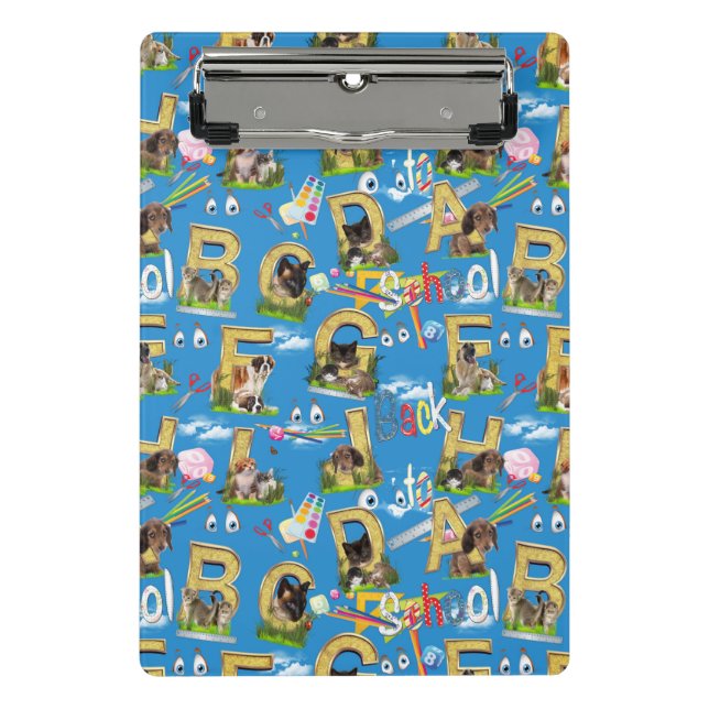 Mini Prancheta Voltar à Escola ABC Repetir Design (Frente)