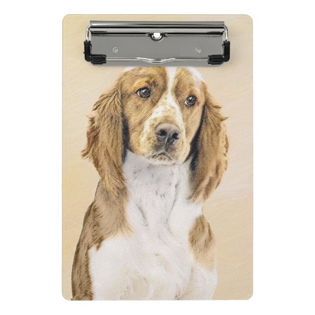Mini Prancheta Welsh Springer Spaniel Painting - Arte Original De (Frente)