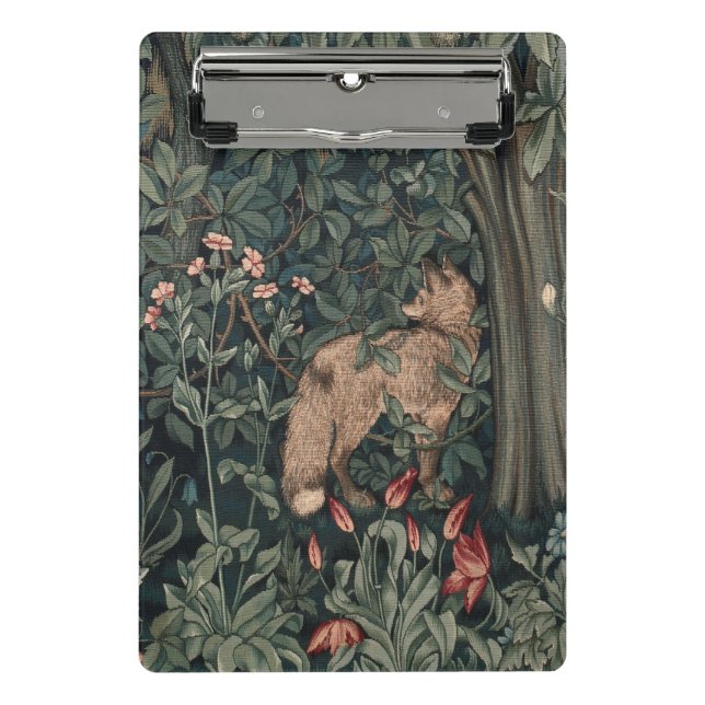 Mini Prancheta William Morris Greenery Fox Willife (Frente)