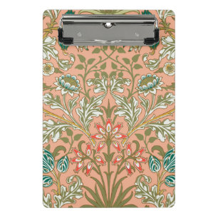 Mini Prancheta William Morris Hyacinth Flor Rosa Art