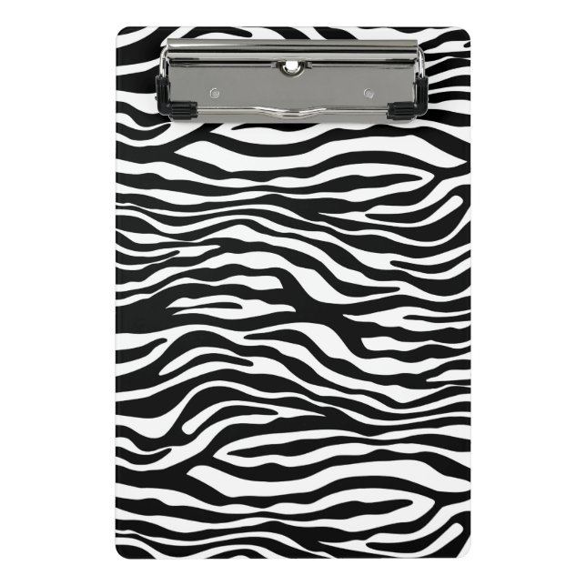 Mini Prancheta Zebra listra padrão preto & branco + suas ideias (Frente)