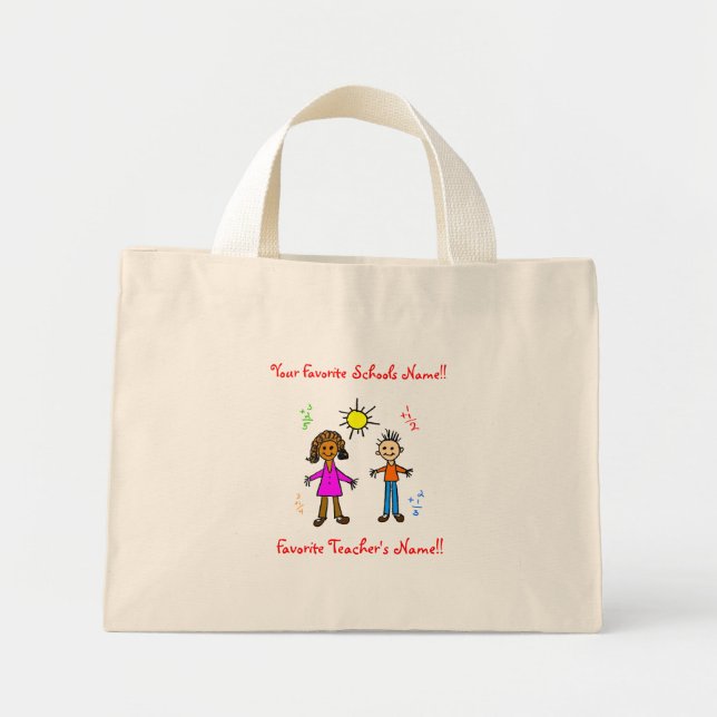Mini Professor Favorito / Bolsa de Tote Escola (Frente)