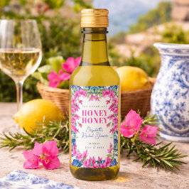 Mini Rótulo de Vinho para Chá de Noiva com Azulejo