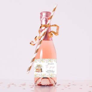 Mini Rótulos de Vinho Espumante Prontos para Pop
