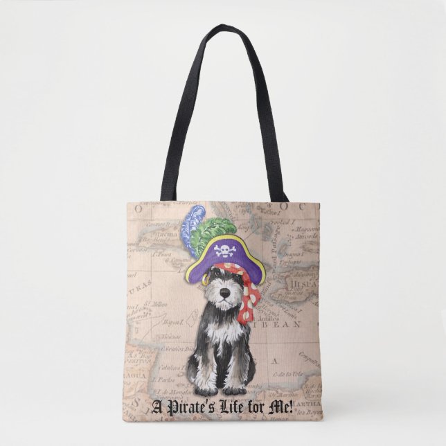 Mini Schnauzer Pirate Tote Bag (Frente)