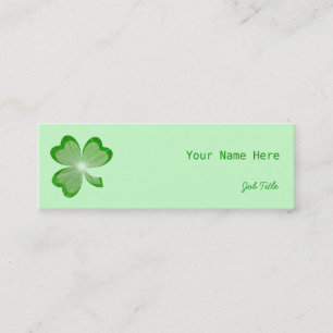 Mini Shamrock Green - cartão de visita magra