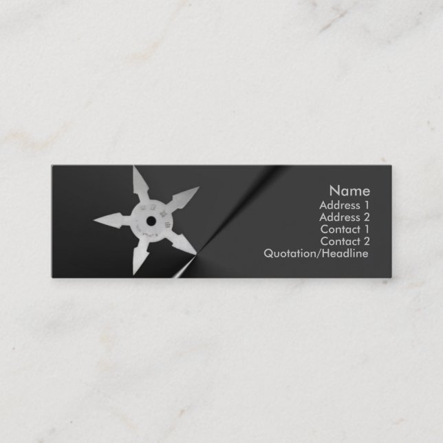 Mini Shuriken Cartão de visita (Frente)