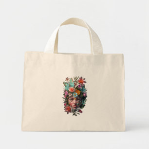 Mini Sonho de Borboleta Floral – Bolsa Tote Artística